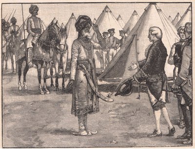 Der große Mogul betritt das englische Lager AD 1765 von Walter Paget